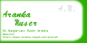 aranka muser business card